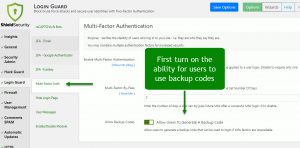 Shield Security: Login Recovery Codes Option